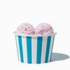 UNIQ 1000-Count 8 oz Striped Paper Ice Cream Cups Blue Color | Disposable Cups for Ice Cream, Yogurt, Gelato | Frozen Dessert Supplies view 1