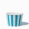 UNIQ 1000-Count 8 oz Striped Paper Ice Cream Cups Blue Color | Disposable Cups for Ice Cream, Yogurt, Gelato | Frozen Dessert Supplies view 2