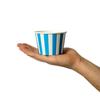 UNIQ 1000-Count 8 oz Striped Paper Ice Cream Cups Blue Color | Disposable Cups for Ice Cream, Yogurt, Gelato | Frozen Dessert Supplies view 3