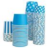 UNIQ 1000-Count 8 oz Striped Paper Ice Cream Cups Blue Color | Disposable Cups for Ice Cream, Yogurt, Gelato | Frozen Dessert Supplies view 4