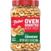 Fisher Oven Roasted Never Fried Whole Cashews, 24 Ounces (Pack of 1), Snacks for Adults, Made With Sea Salt, No Added Oils, Artificial Ingredients or Preservatives, Gluten Free, Vegan Protein, Bulk view 1