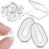 30 Pairs Eyeglass Nose Pads Silicone Nose Pad Replacement for Sunglasses Glasses Frame, Anti Slip Nose Pads Soft Transparent Nose Cushion, 0.45 x 0.27 x 0.07 Inch (Transparent) view 1
