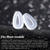30 Pairs Eyeglass Nose Pads Silicone Nose Pad Replacement for Sunglasses Glasses Frame, Anti Slip Nose Pads Soft Transparent Nose Cushion, 0.45 x 0.27 x 0.07 Inch (Transparent) view 3