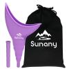 Sunany Female Urinal, Reusable Silicone Foolproof Women Pee Funnel Allows Women to Pee Standing Up,Women's Urinal is The Perfect Companion for Indoor Use (Purple) view 1