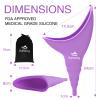 Sunany Female Urinal, Reusable Silicone Foolproof Women Pee Funnel Allows Women to Pee Standing Up,Women's Urinal is The Perfect Companion for Indoor Use (Purple) view 4
