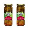 Amish Wedding Hot Pickled Asparagus Tangy Flavor Simple Ingredients 2 Jars view 1