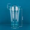 Golden Apple Cup series, 24oz Clear Plastic cups with Dome lids with hole 50sets(50cups+50lids) view 2