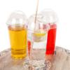 Golden Apple Cup series, 24oz Clear Plastic cups with Dome lids with hole 50sets(50cups+50lids) view 4