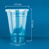 Golden Apple Cup series, 16oz-50sets Clear Plastic cups with Flat lids no hole, BPA Free view 2