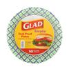 Glad Round Disposable Paper Plates, Happy Daisies Pattern - Strong, Sturdy, Soak Proof, and Microwavable Decorative Plates for Dinner and Everyday Use, 10 Inch, 50 Count