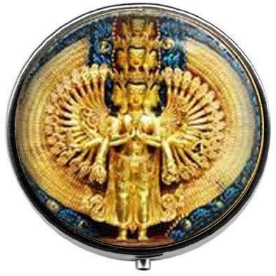Avalokiteshvara Statue Pill Box,Candy Box, Statue of Thousand Armed Avalokiteshvara Jewelry,Gift for him,Art Gifts Charm Jewelry