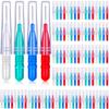 BBTO 100 Pcs Braces Dental Brush Flosser for Cleaner Interdental Brush Toothpick Tooth Flossing Head Oral Dental Toothpick Cleaners Cleaning Tool(Red, Blue, White and Green) view 1