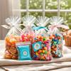 50 pcs Clear 7" x 12"(W:17.8*H30.4 cm) Flat Cello Cellophane Bags Poly Treat Bags 2.8 mils for Gift Wrapping, Bakery, Cookie, Candies, Toast, Dessert, Party Favors Packaging with Color Twist Ties view 2