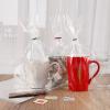 50 pcs Clear 7" x 12"(W:17.8*H30.4 cm) Flat Cello Cellophane Bags Poly Treat Bags 2.8 mils for Gift Wrapping, Bakery, Cookie, Candies, Toast, Dessert, Party Favors Packaging with Color Twist Ties view 4
