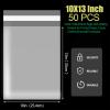 50 pcs Clear 10" x 13" Self Seal Cello Cellophane Bags Resealable Poly Bags 2.8 mils OPP Bag for Packaging Clothing, T Shirts, Party Decorative Gift view 3