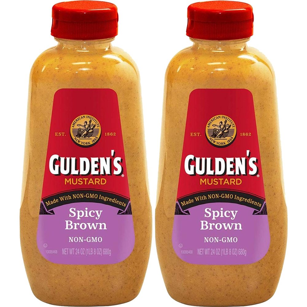 2 Pack Gulden's Spicy Brown Mustard, 24 oz, 2 Pack