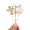 Donoter 48 Pieces Glitter God Bless and Cross Cupcake Topper Picks for Baptism Party Decorations view 3