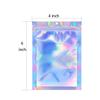 100pcs 4"X 6" Smell Proof Resealable Mylar Bags Food Storage Holographic Bags Foil Pouch Double-Sided Zipper lock Bag view 2
