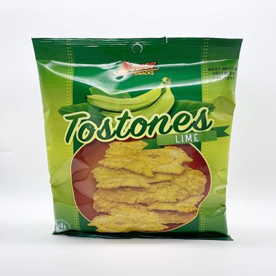 Bemar Snacks Tostones Lime Snack Chips 24 Bags, 4oz per Bag