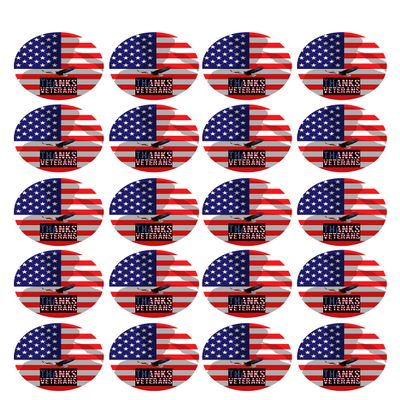 Veterans Day (Nr2) - Edible Cupcake Toppers - 1.8" cupcake (20 pieces/sheet)