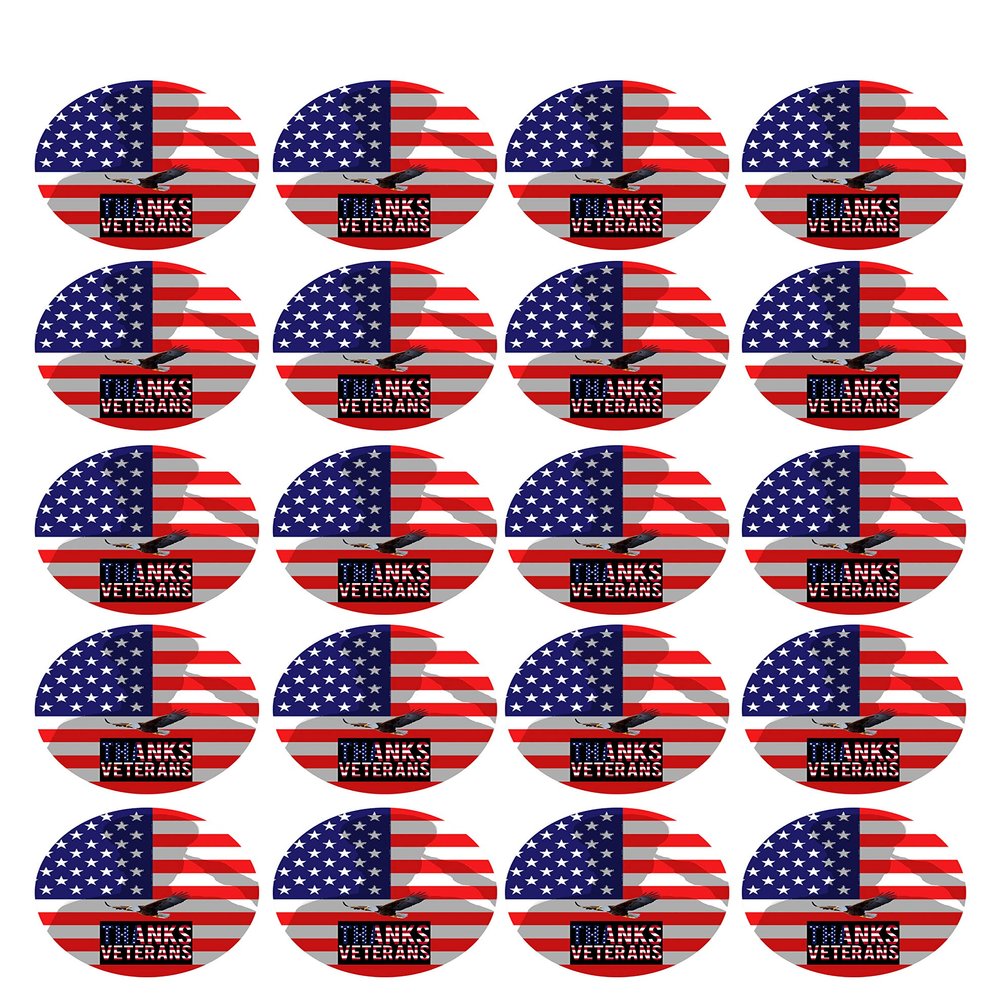 Veterans Day (Nr2) - Edible Cupcake Toppers - 1.8" cupcake (20 pieces/sheet)