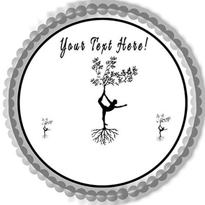 Yoga - Edible Cake Topper - 10" round