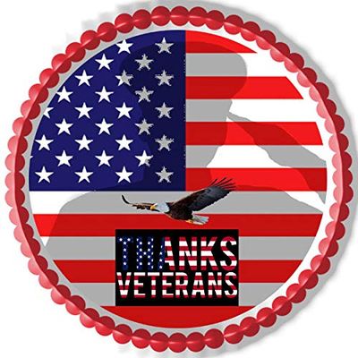 Veterans Day (Nr2) - Edible Cake Topper - 7.5" round