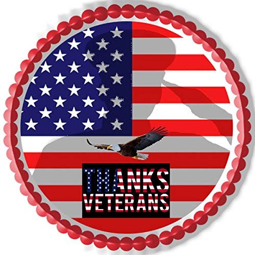 Veterans Day (Nr2) - Edible Cake Topper - 7.5" round