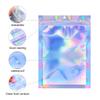 200pcs 3"X 4" (storage size 2.6X2.6 '') Smell Proof Resealable Mylar Bags Food Storage Holographic Bags Foil Pouch Double-Sided Zipper lock Bag view 2