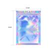 200pcs 3"X 4" (storage size 2.6X2.6 '') Smell Proof Resealable Mylar Bags Food Storage Holographic Bags Foil Pouch Double-Sided Zipper lock Bag view 3