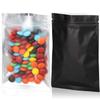 100pcs 4"X 6" Smell Proof Resealable Mylar Bags Front Matte Clear Back Matte Black Food Storage Foil Pouch Zipper lock Bag view 1