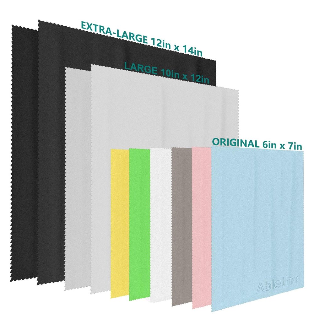 10 Pack Microfiber Cleaning Cloth for Glasses Large, Eye Glass Clean Cloths for Cleaning Lenses, Glasses, Screens, Cameras, Cell Phone, Eyeglasses, LCD TV Screens, Tablets 