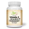 Zen Supplements Natural Vitamin E  400IU Vitamin E Capsules with 100% Natural Mixed Tocopherols - Non-GMO E Vitamin  100 Softgels view 1
