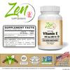 Zen Supplements Natural Vitamin E  400IU Vitamin E Capsules with 100% Natural Mixed Tocopherols - Non-GMO E Vitamin  250 Softgels view 2
