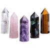 Runyangshi Natural Healing Crystal Wands, 6 Faceted Reiki Chakra Stones, Healing Crystal Single Point Wand Faceted Prism Wand (5pcs, 3.9"-4.3" (10-11cm)) view 1