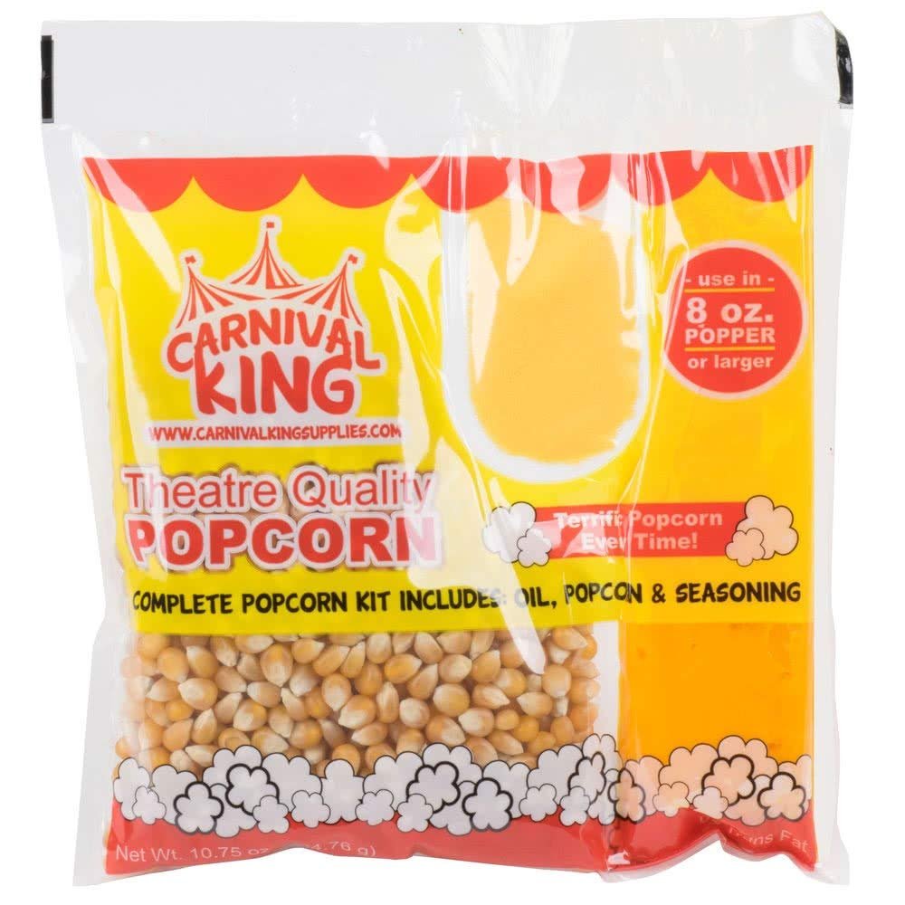 Carnival King All-In-One Popcorn Kit for 8 -10 Ounce Poppers - 24/Case - SET OF 2