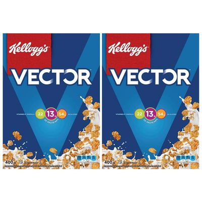 Kellogg's Vector Meal Replacement Cereal, 400g/14.1oz, 2-Pack (Imported from Canada)