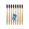 BPA-Free, Organic Bamboo Toothbrush with No-Glue Bristles - Compostable, Biodegradable, Vegan (8-Pack) (Black, Soft Bristles) view 2