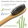 16-Pack BPA-Free, Organic Bamboo Toothbrush with Glue-Free Bristles - Family Pack - Annual Supply for 4-Person Family, Changing Brushes Every 3 Month (Black, Soft Bristle) view 3