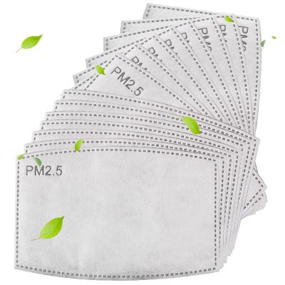 40pcs Adults Size Adaptive Activated Carbon Fabric Filtration 5-Layer PM2.5 Filter Pad Insert Value Pack DIY Craft Anti-Dust Anti-Haze Anti-Pollution for Outdoor Activities for Men Women