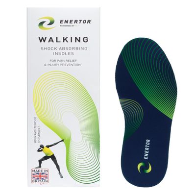 Enertor PX1 Walking Insoles - Hiking & Standing, Full Length Orthotics, Shock Absorbing Technology - Foot and Heel Pain Relief - for Plantar Fasciitis, ation, Arch and Flat Feet Support, US Mens 8-9