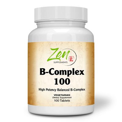 Advanced B Complex Vitamin Supplement - Full-Spectrum B Vitamin Supplement with Folic Acid, Biotin, Inositol - Support Immune and Cardio Health, Energy Metabolism - 100 Tablets