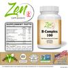 Advanced B Complex Vitamin Supplement - Full-Spectrum B Vitamin Supplement with Folic Acid, Biotin, Inositol - Support Immune and Cardio Health, Energy Metabolism - 100 Tablets view 2