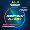 Advil Dual Action Coated Caplets with Acetaminophen, 250 Mg Ibuprofen and 500 Mg Acetaminophen Per Dose (2 Dose Equivalent) for 8 Hour Pain Relief - 72 Count view 3