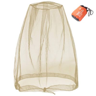 Cinvo Head Net Hat Bug Netting for Bugs, No See Ums, Insects, Gnats & Biting Midges - Spacious Net Room Works Over Most Hats - Comes with Free Stock Pouches - Khaki