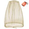 Cinvo Head Net Hat Bug Netting for Bugs, No See Ums, Insects, Gnats & Biting Midges - Spacious Net Room Works Over Most Hats - Comes with Free Stock Pouches - Khaki view 1