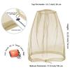 Cinvo Head Net Hat Bug Netting for Bugs, No See Ums, Insects, Gnats & Biting Midges - Spacious Net Room Works Over Most Hats - Comes with Free Stock Pouches - Khaki view 2