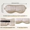 ZIMASILK Adjustable 100% 22 Momme Mulberry Silk Sleep Mask for Sleeping, Filled with Premium Mulberry Silk, Softest & Breathable Eye Sleeping Mask (Beige) view 4