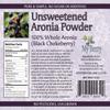 Aronia Berry Unsweetened Powder by My Berry | USA Grown | 4oz | Whole Berry, not a Juice or Extract | No additives | Aronia Black Chokeberry view 2