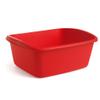 Tribello Plastic Wash Tub Dishpan Basin and Foot Bath for Soaking Feet, Laundry Hand Wash Bucket, Dish Pans for Washing and Storage Cleaning Supplies - 12 Quarts - Heavy Duty - Made in USA (Red) view 1